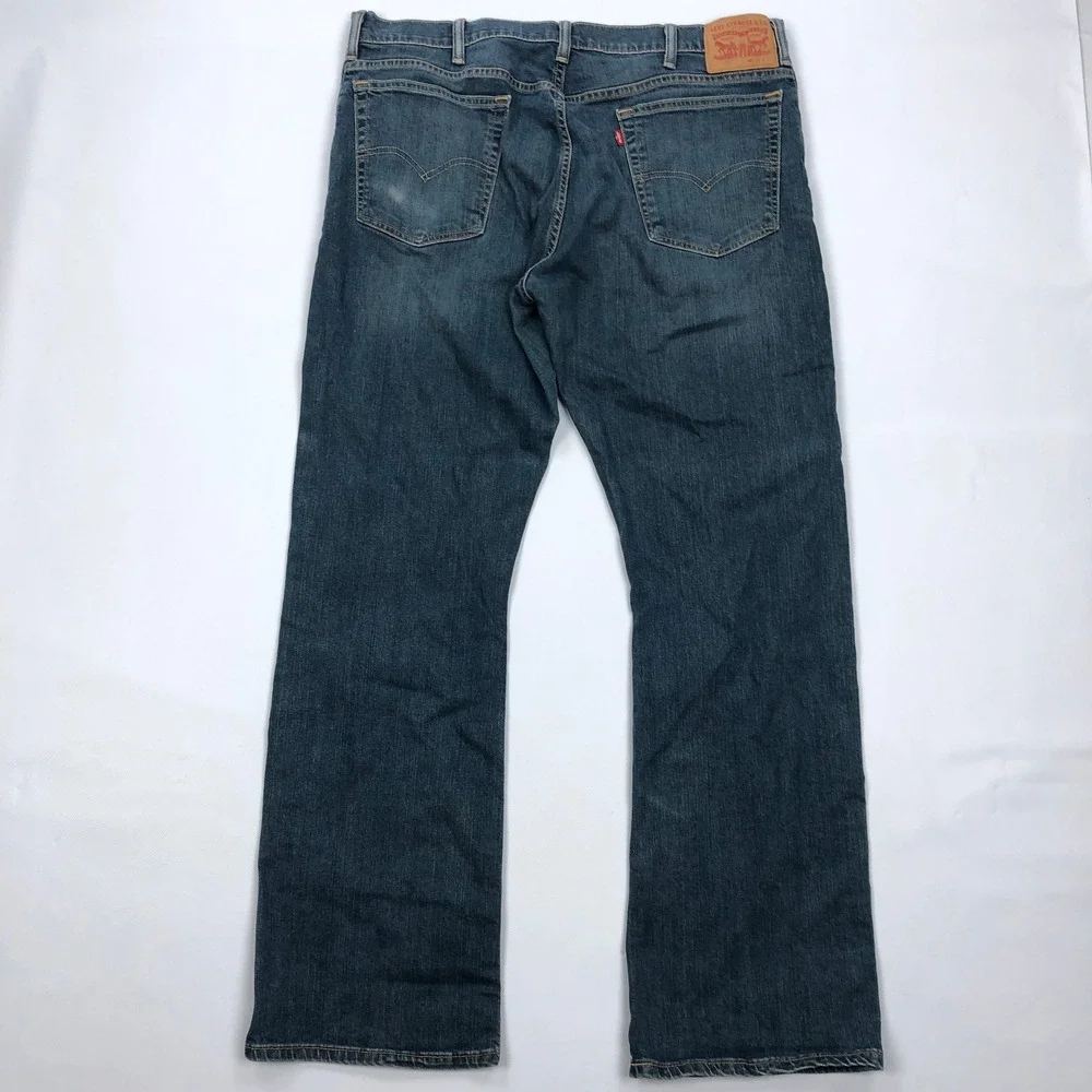 Levis 517 Mens 40x32 Blue Bootcut Jeans Medium Wash Denim Stretch Pants